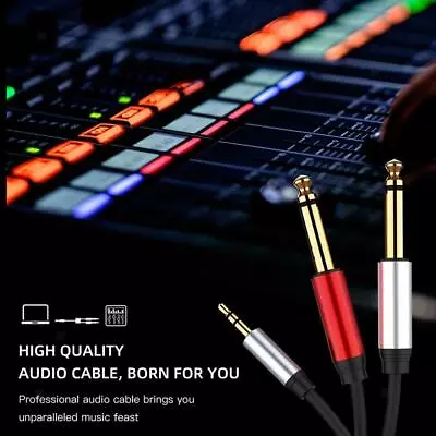£8.80 • Buy 3.5mm Male 1/8  TRS Stereo Jack To 2 Double 1/4  6.35mm Mono TS Male Split.