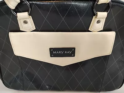 Mary Kay Deluxe Consultant Cosmetic Travel Luggage Tote Bag Black/Ivory • $14.97