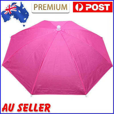 $8.81 • Buy Fishing Umbrella Hat Foldable Outdoor Sun Shade Waterproof Cap (Rose) AU