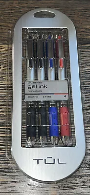$10.88 • Buy TUL GL Series Gel Ink Pens Medium Point 0.7mm Black Red Blue Inks 4-Pack New!