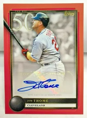 Jim Thome 2022 Topps X Aaron Judge RED Autograph Auto #'d 7/10 CLEVELAND INDIANS • £238.52