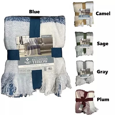 Member's Mark Faux Mohair Oversized 60 X70  Throw Blanket With Fringe • $19.99