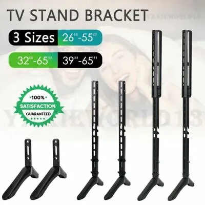 $32.92 • Buy Universal TV Stand Table Top Base Leg Mount Flat Desktop Screen LED LCD Bracket