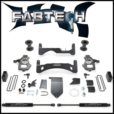 $2037.69 • Buy Fabtech 6  Basic Lift Kit W/ Stealth Shocks For 2014-2018 Silverado Sierra 1500