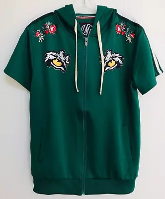 NWT IMPERIOUS New York EAGLE And TIGER Eyes MEN’S Short Sleeve Hoodie JACKET M • $33.59