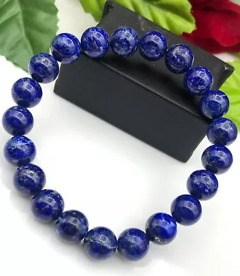 100% Natural Lapis Lazuli  Round Beads Bracelet • $45