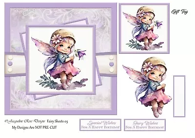 Fairy Sheets 03 Decoupage 1 X A4 Sheet Not Die-Cut • £2.70