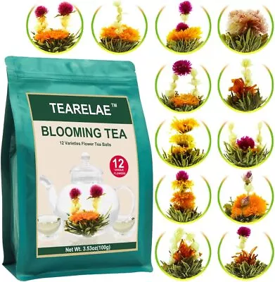 $14.99 • Buy TEARELAE Blooming Tea Flowers 12pcs Individually Sealed Flowering Tea Balls