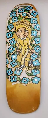 Krooked Skateboard Deck Mark Gonzales Sweatpants 9.81  Natural Yellow Shaped • $104.99