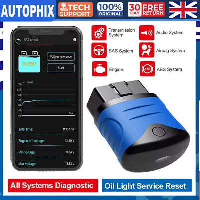 Car Diagnostic Tool OBD2 Scanner BAT Check Oil Reset Fit For VW/Fit For Audi UK • £39