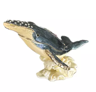 Humpback Whale Jeweled Trinket Box With Austrian Crystals • $54.99