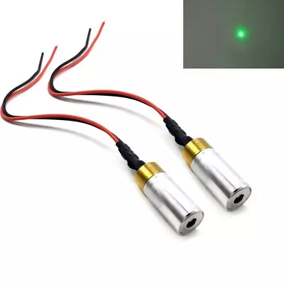 2pcs Green 30mW 532nm Focus Dot Locator Laser Diode Module Driver 3-5V • £10.14