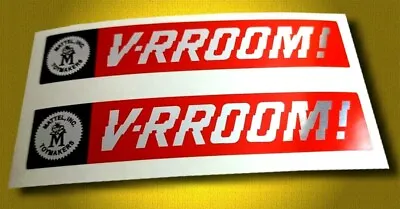 $6.50 • Buy V-RROOM Replacement Decals • One Pair 4  • MATTEL • Reproduction • Peel & Stick