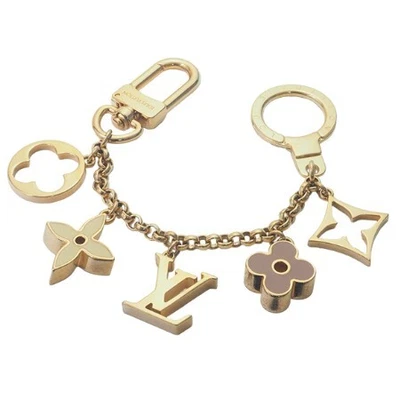 $373.82 • Buy Auth Louis Vuitton Chain Fleur De Monogram Bag Charm M65111 Total-l:20cm F/s