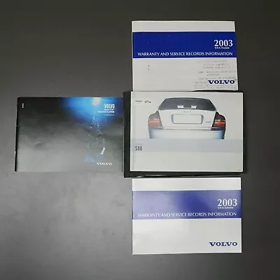 For 2003 Volvo S80 Owners Operators Manual Warranty Supplement Guide  • $8.99