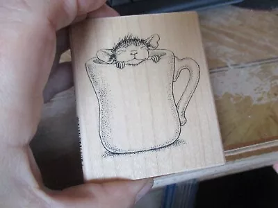 House Mouse Mudpie Warm Cup HMV04 Wood Mounted Rubber Stamp By Stampendous • $12.99