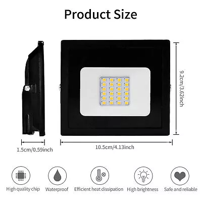 LED Flood Light 12V 10W 20W 30W Spotlight Security Yard Garden Outdoor Lamp IP65 • $5.99