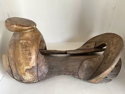 Vintage Wooden Mexican Western Saddle Tree Form Hand Carved • $100