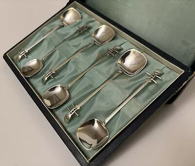 Vintage Japanese Sterling Silver Instrument Spoon Set Authentic Antique Cutlery • $325