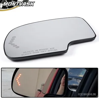 Driver Side Mirror Glass Heated Power Turn Signal Fit For Chevy Yukon Suburban • $14.50