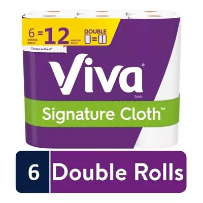 Viva Signature Cloth Paper Towels (Pack Of 6 Double Rolls) • $19.99