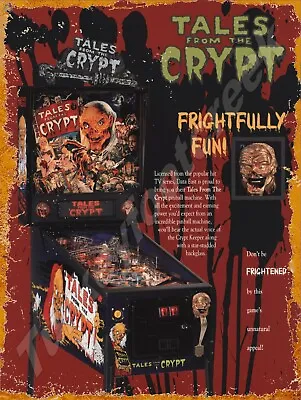 $14.99 • Buy Data East Tales From The Crypt Pinball 9  X 12  Metal Sign