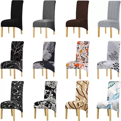 Stretch Large Dining Chair Cover Slipcover Spandex Highback 1/4/6/8PCS Removable • $11.39