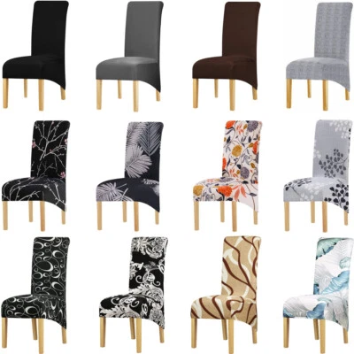 Stretch Large Dining Chair Cover Slipcover Spandex Highback 1/4/6/8PCS Removable • $9.99