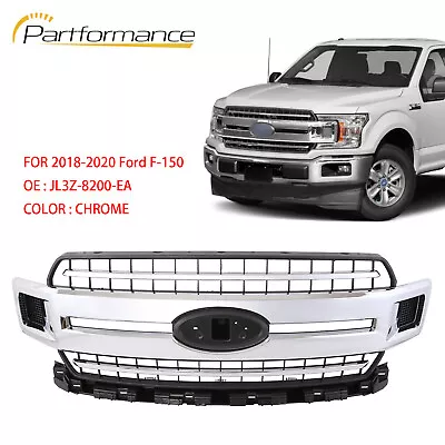 Chrome Grille JL3Z-8200-EA For 2018-2020 Ford F-150 Front Radiator Grill • $194.89