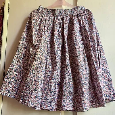 Lovely Vintage *JULIET DUNN* Liberty Print Tana Lawn Floral Cotton Skirt 14 • $37.34