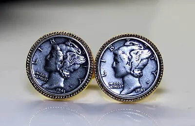 U.S. Silver Mercury Dime Coin Cufflinks 90% Constitutional Silver • $39.95