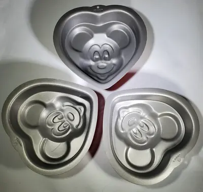 Disney Mickey Mouse Mini Non-stick Cake Pans/Jell-O Molds - Set Of 3 • $14.95