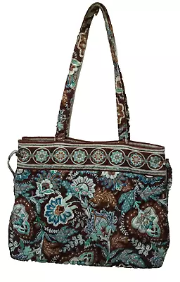 Vera Bradley Java Blue Crossbody Purse Magnetic Closure Aqua Interior • $20.88