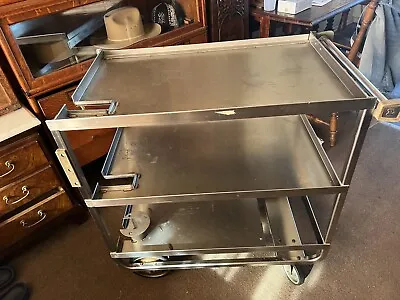 $1500 • Buy Vintage Kitchen Service Rolling Cart / Stainless Steel / Heavy Duty- Commercial
