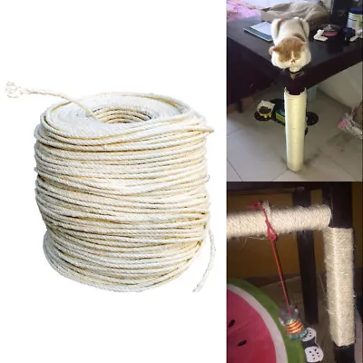 Sisal Rope For Cats Scratching Post Anti Cat Scratching Furniture Binding Rope • £3.82
