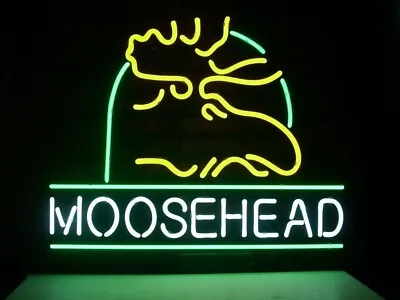 17 X14  Moosehead Lager Beer Neon Sign Light Lamp Real Glass Handmade Bar MM527 • $123.35