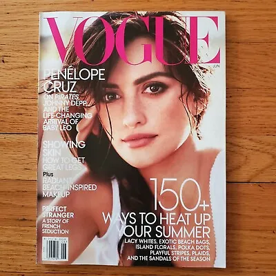 Vogue Magazine June 2011 PENELOPE CRUZ Bruno Mars French Seduction Fashion • $11.21
