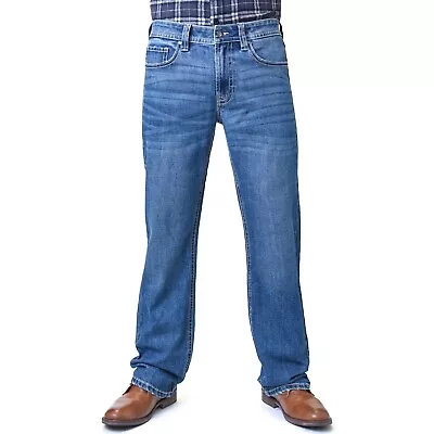 Axel Men’s Slim Boot Fit Denim Jean Medium Wash Size 36 X 32 • $20.83