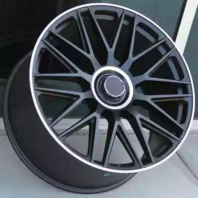22  AMG SL Style Matte Black Wheels Fits Mercedes S CL Class 350 400 450 500 550 • $1199