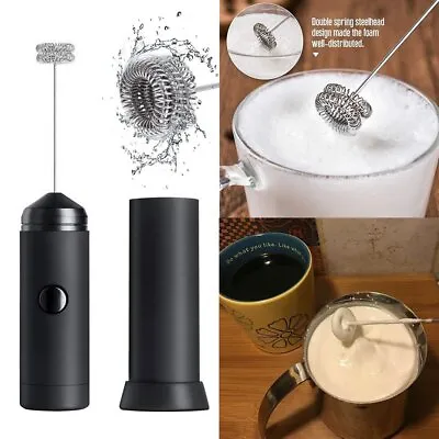 Electric Hand Held Milk Frother Mixer Latte Coffee Cappucino Maker Foam Maker FP • £8.94