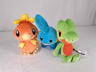 Lot Of 3 Pokemon Center Plush Toys - Torchic Mudkip And Treecko • $54.99