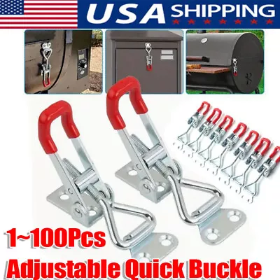 Heavy Duty Steel Toggle Latch Catches Adjustable Lock Clamp For Boxes Case New • $124.57