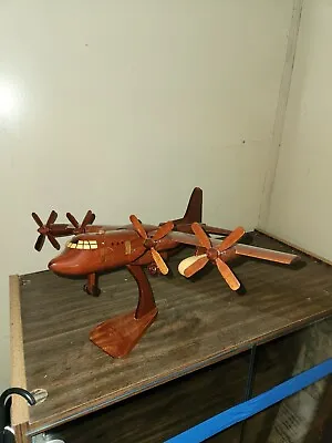 Wooden Model Airplane Mahogany - C130 Hercules • $49.99