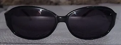 Ellen Tracy Cressida Designer Sunglasses Dark Red Laminate Frame Dark Gray Oval • $8.95
