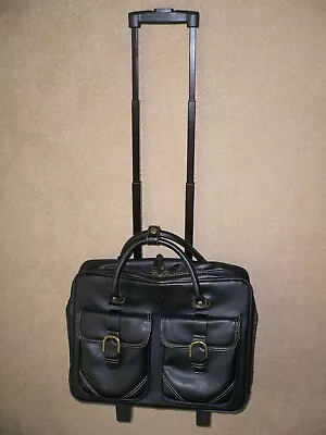 Franklin Covey 365 Wheeled Leather Laptop Briefcase Carry-On Travel Bag • $45
