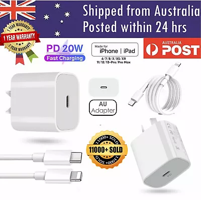 20W USB Type-C Wall Adapter Quick Fast Charger PD Brick & Cord Power For IPhone • $6.99