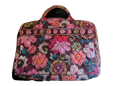 Vera Bradley Vintage Mod Floral Pink Large Zippered  Computer Bag • $10