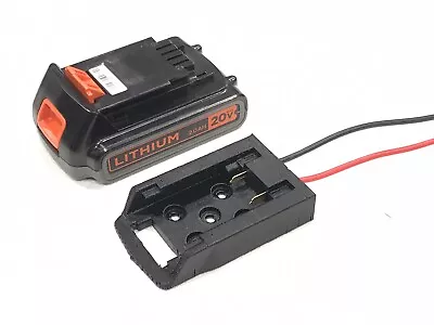 $12.99 • Buy Black & Decker 20V Battery Adapter Holder Dock Mount W/ Wires For Power Wheels