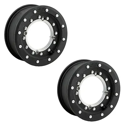 Hiper Tech 3 Black Front Beadlock Wheels Rims 10  10x5 3+2 4/156 Banshee Warrior • $449.95