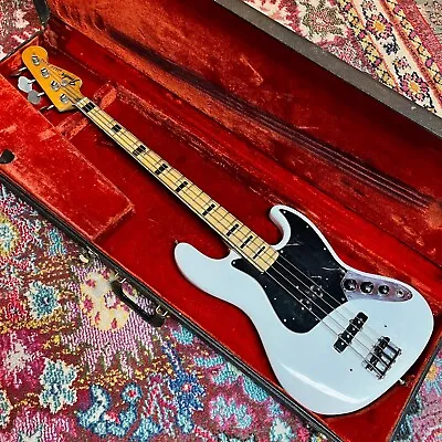 Vintage Working 1970 Fender Jazz Bass W/ Original Case Electronics White/Maple • $3888.88
